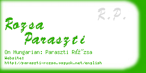 rozsa paraszti business card